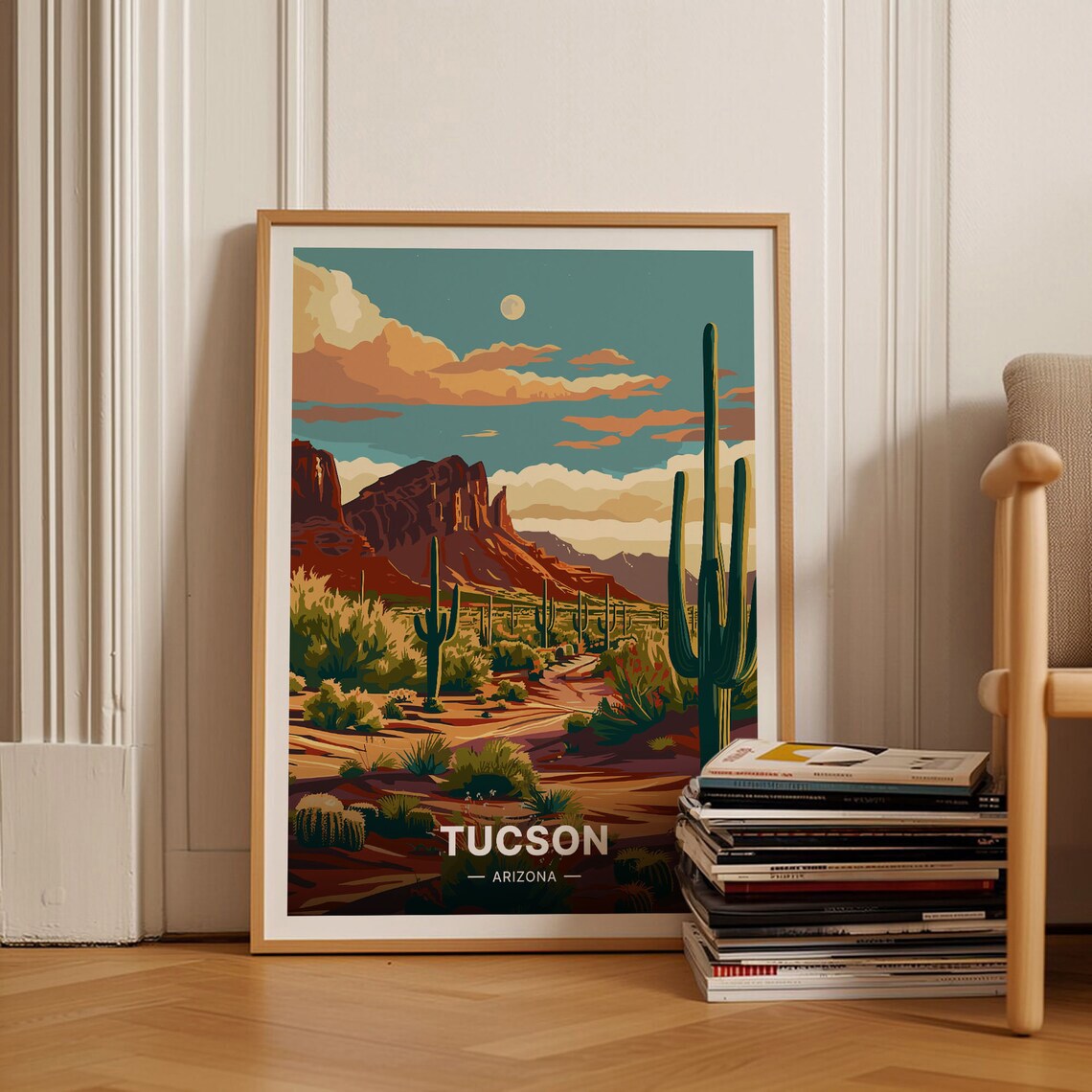 Tucson Arizona Travel Poster, Vibrant Home Decor