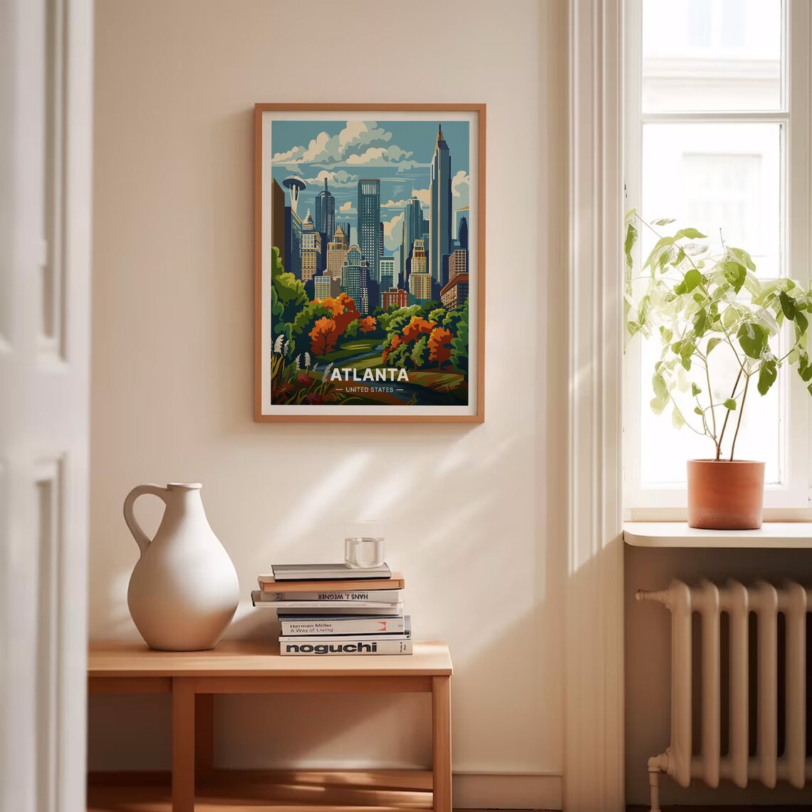 Atlanta Cityscape Travel Poster, City Lovers Decor - Image 4