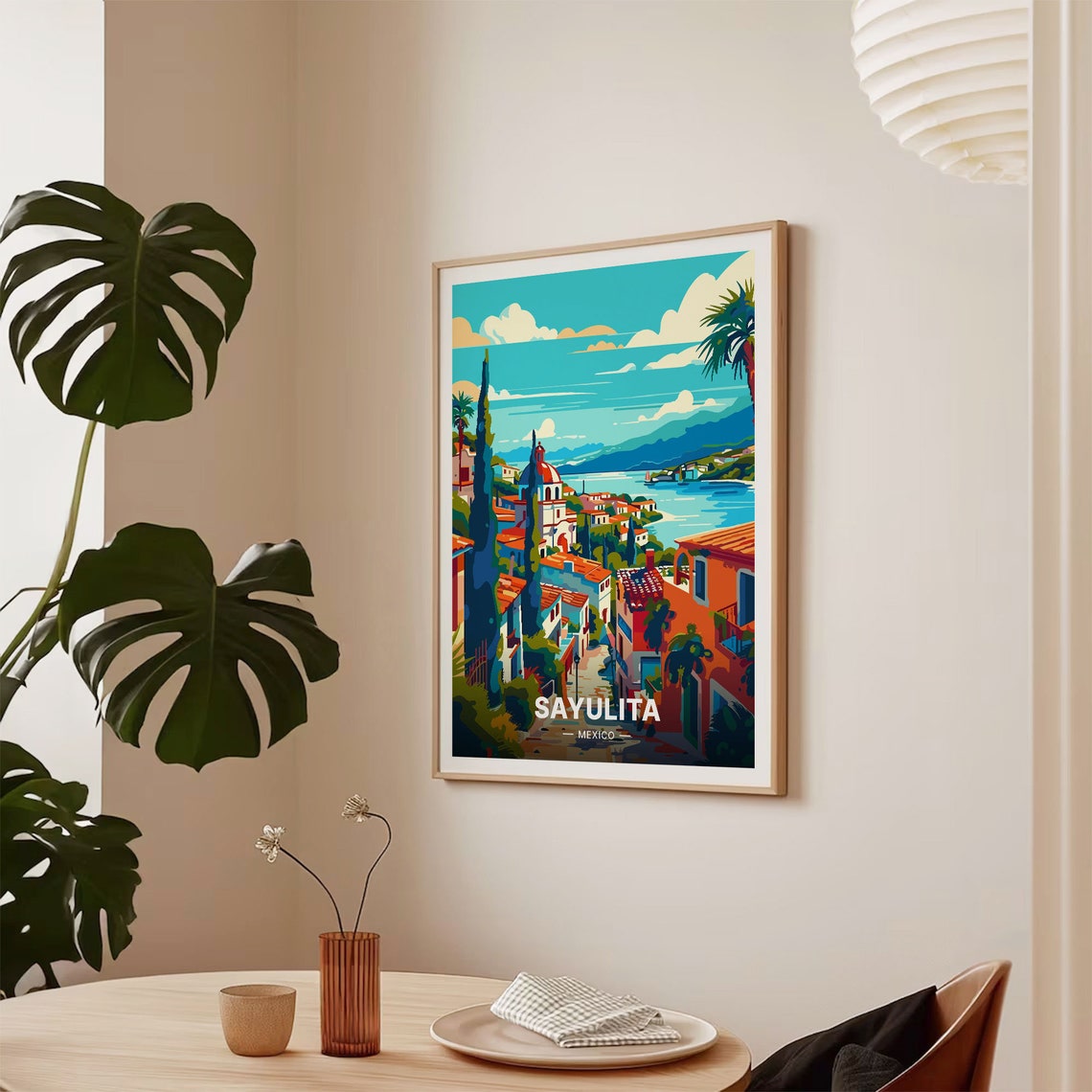 Sayulita Mexico Surf Town Colorful Streets Coastal Travel Poster - Image 2