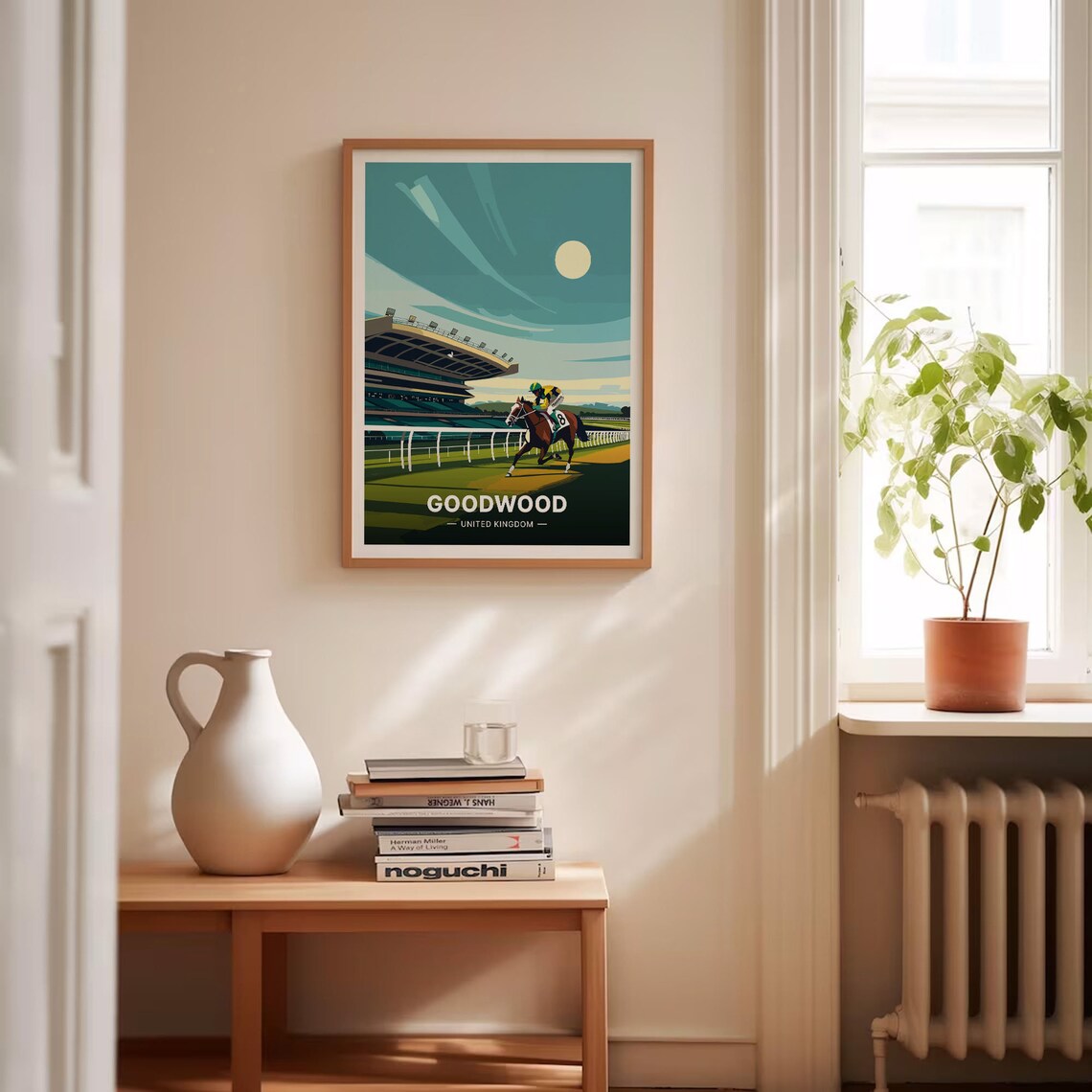 Goodwood Horse Racing Vintage Travel Poster Jockey Racecourse UK Art - Image 4