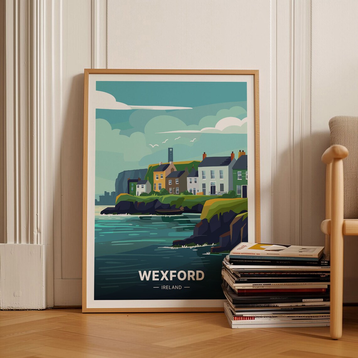 Wexford Ireland Travel Poster, Irish Destination Art Print
