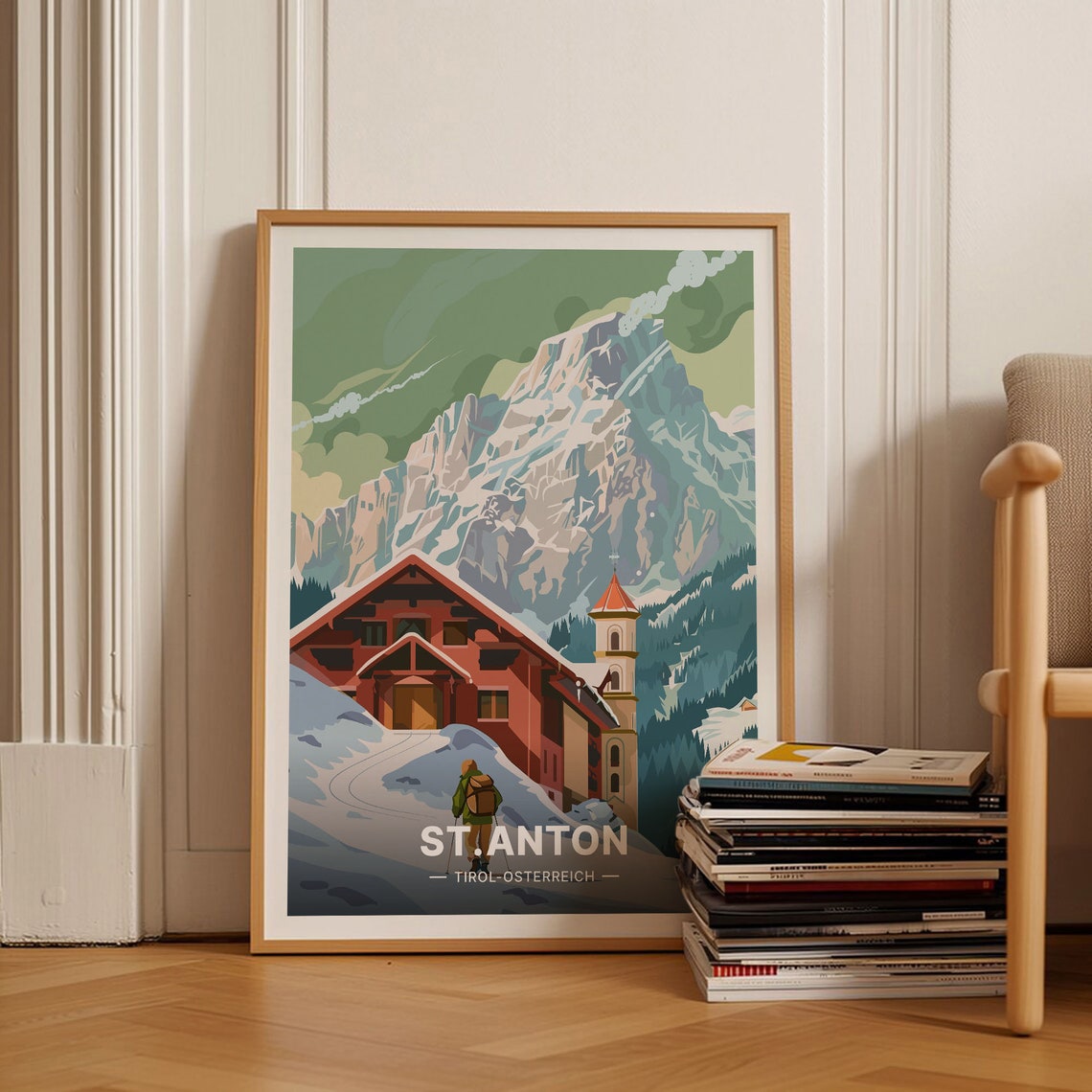 St Anton Austria Tirol Snowy Chalet Alpine Peak Winter Poster