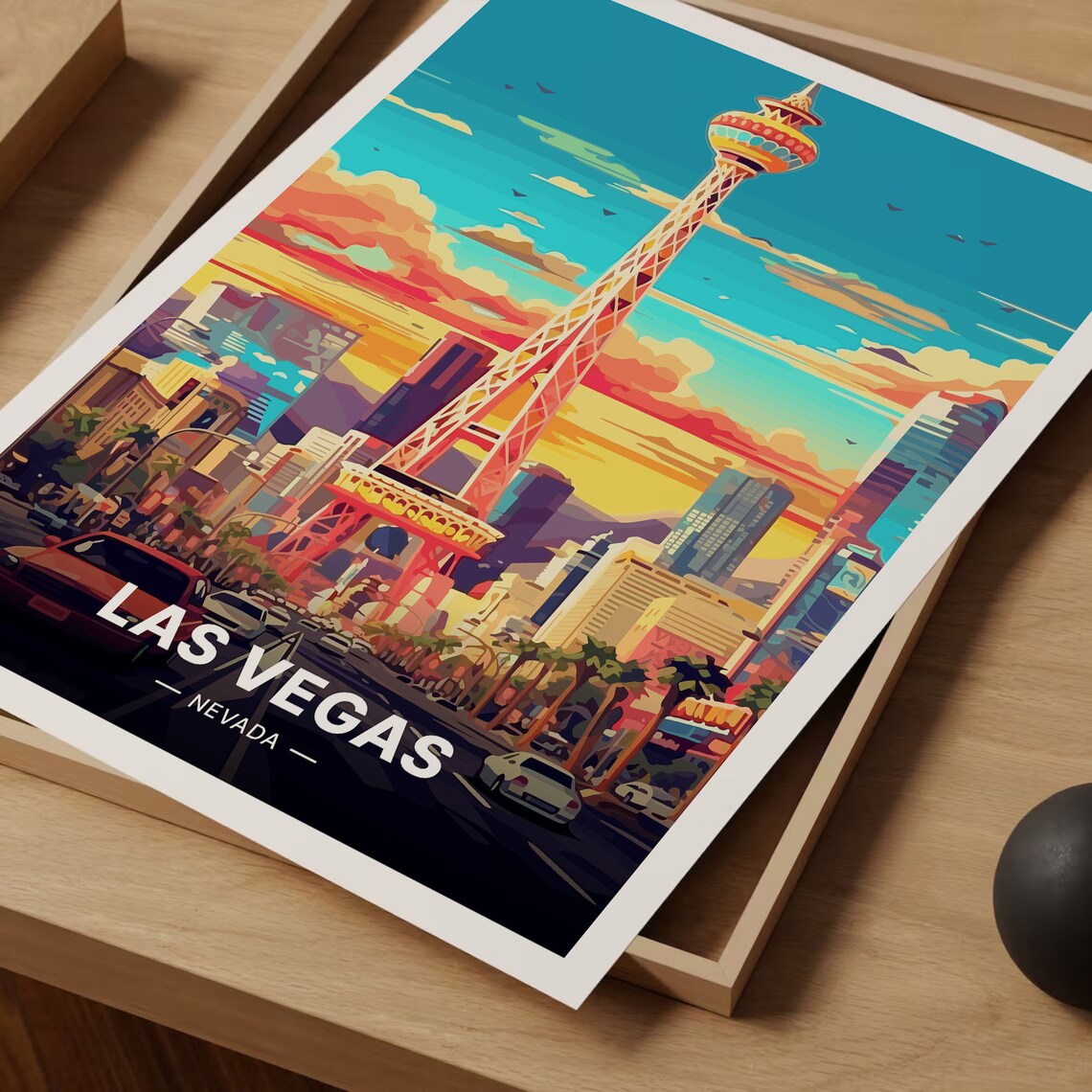 Las Vegas Travel Poster, Nevada Scenic Wall Art - Image 3