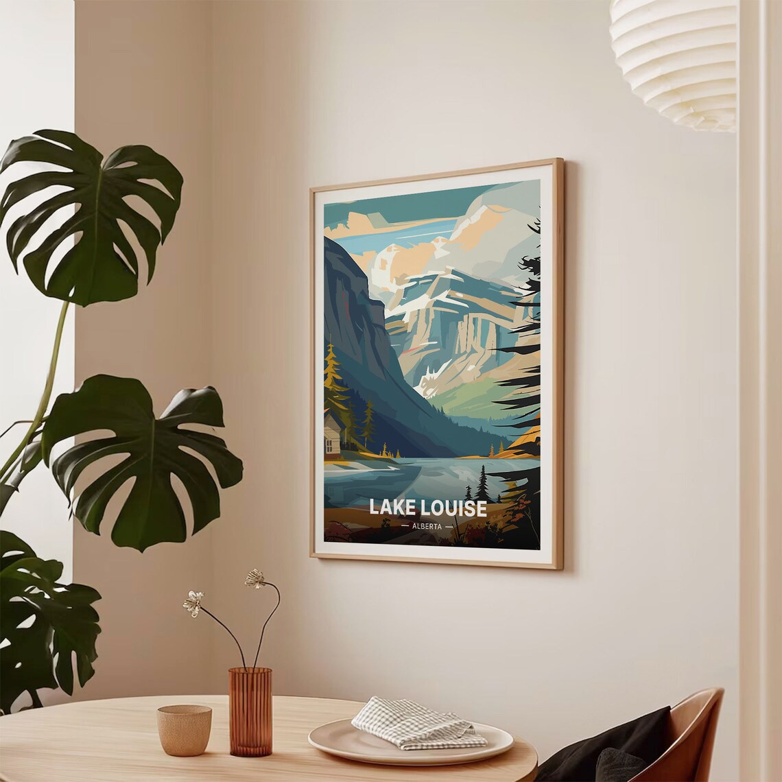 Lake Louise Alberta Minimalist Travel Poster Art Print - Image 2