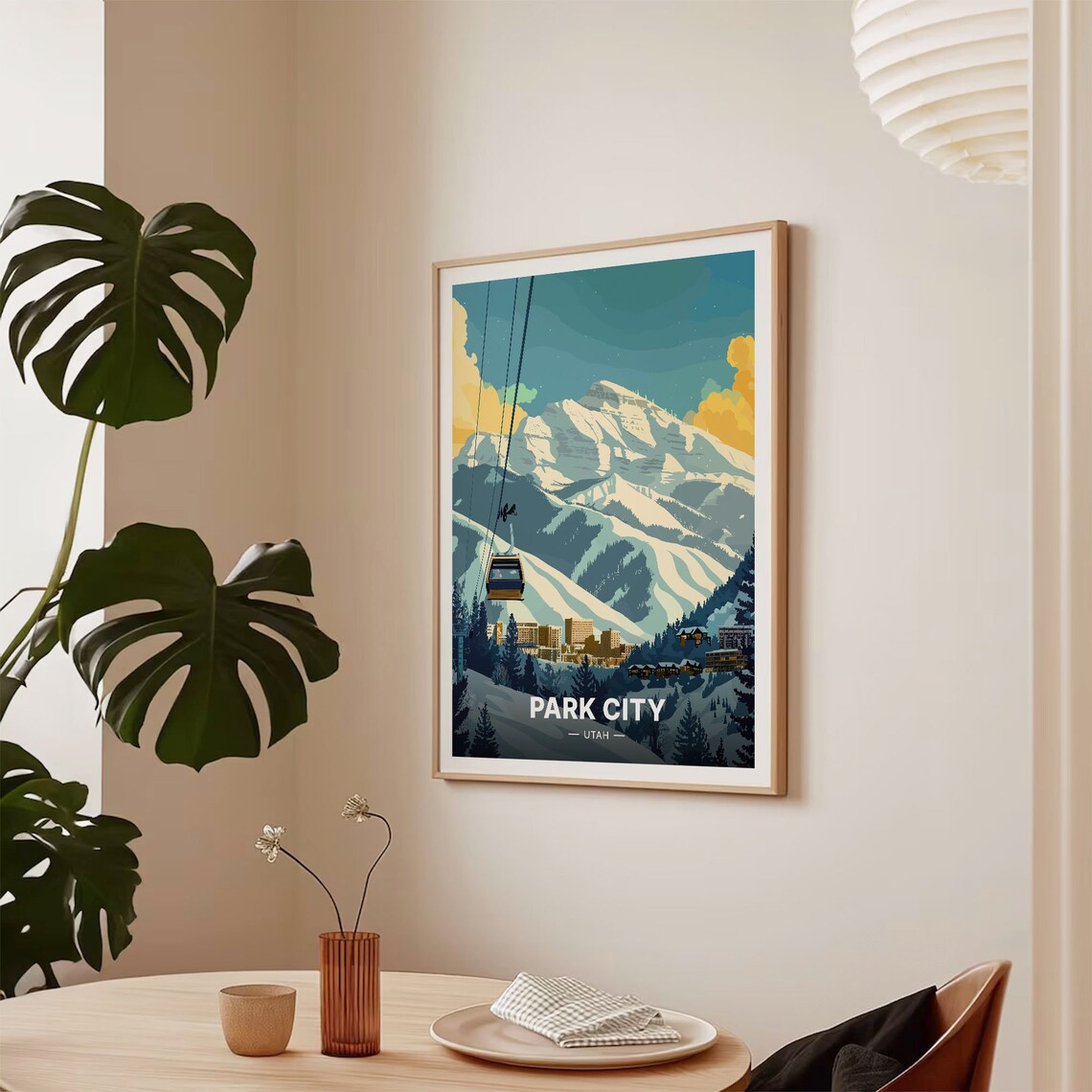 Park City Utah Ski Poster, Winter Travel Poster - Image 2