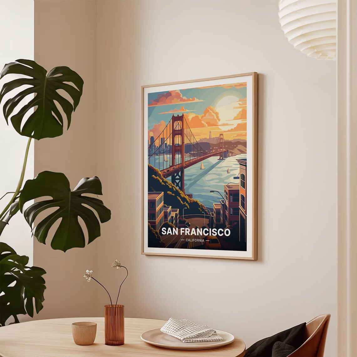 San Francisco Travel Poster, Scenic Cityscape Art - Image 2