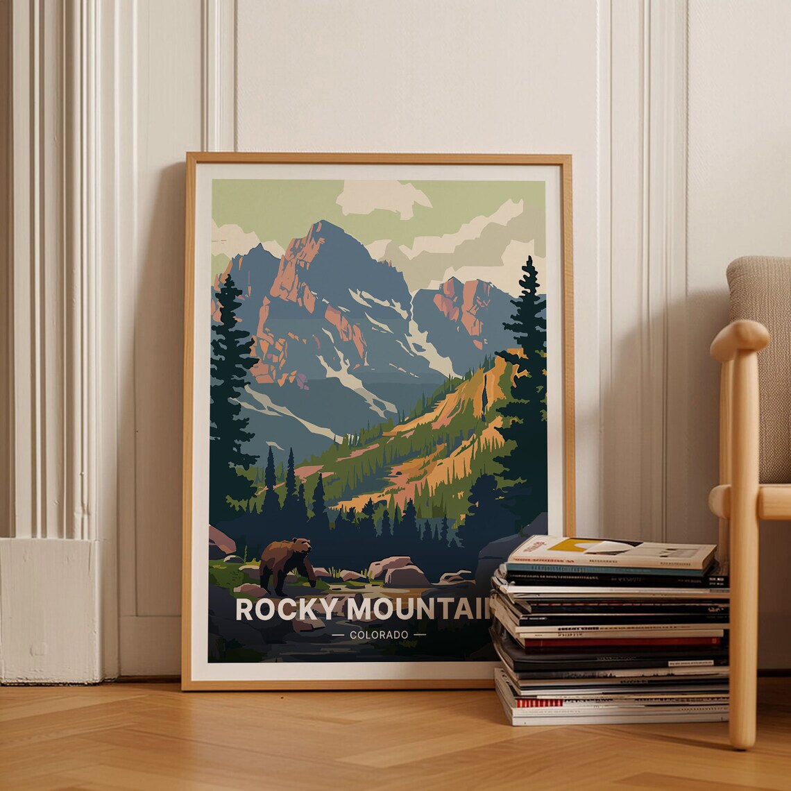 Rocky Mountains National Park Decor Travel Poster