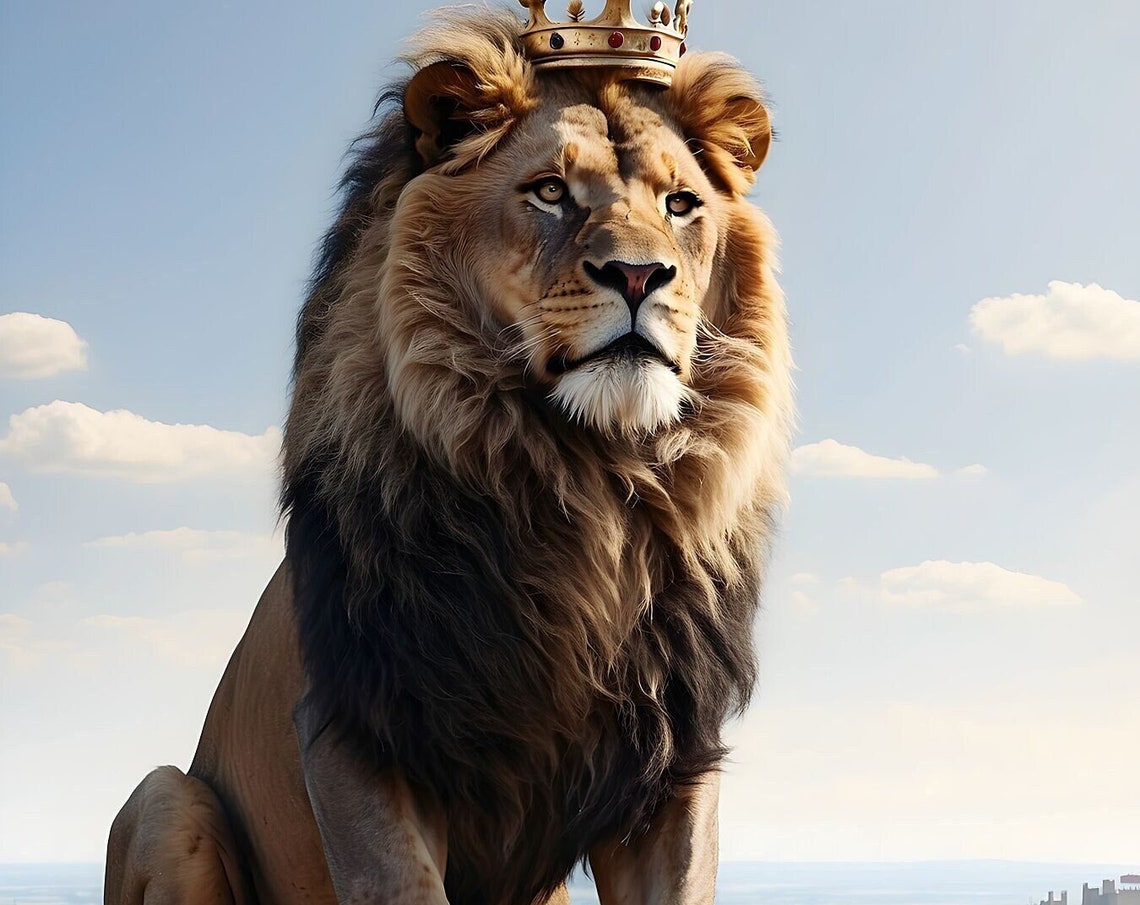 Aslan Crowned Literary Art Print
