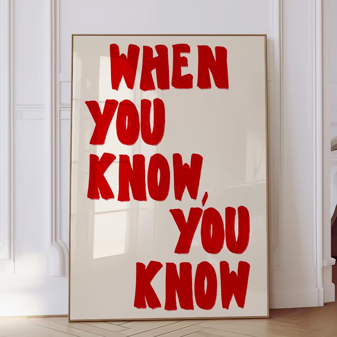 Retro Quote Print, Minimalist Dorm Room Decor