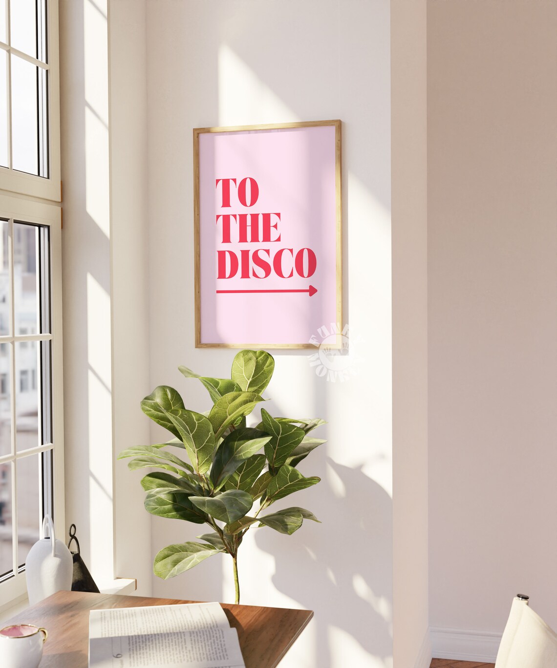 To The Disco Sign, 70s Retro Typography Poster