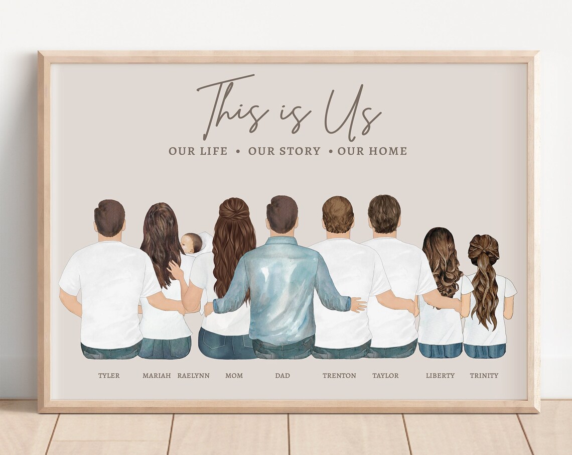 This Is Us Our Life Our Story Our Home Large Family Art Poster