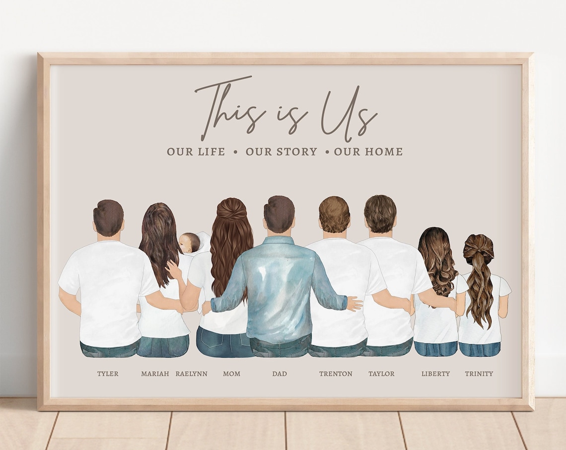 This Is Us Large Family Portrait Our Life Our Story Our Home Poster