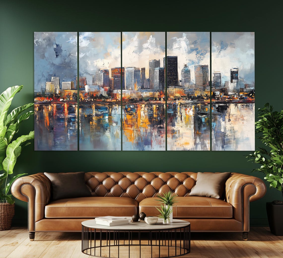New Orleans Print In A Vintage Oil Painting Style Abstract New Orleans Wall Art Neutral Tones New Orleans Painting New Orleans Art - Image 2