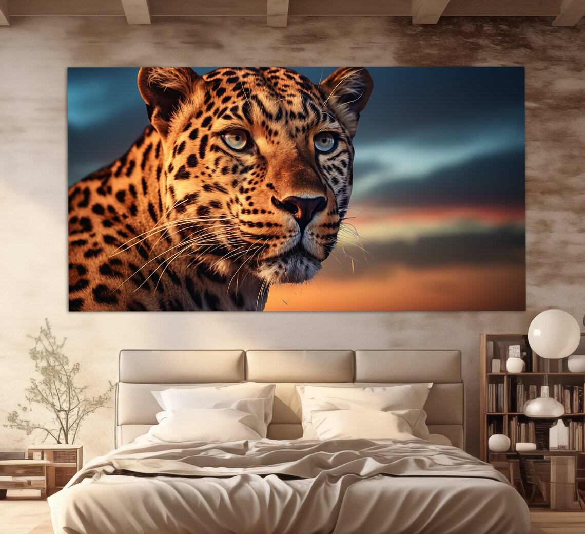 Leopard Portrait, Leopard Print Wall Art Print - Image 4