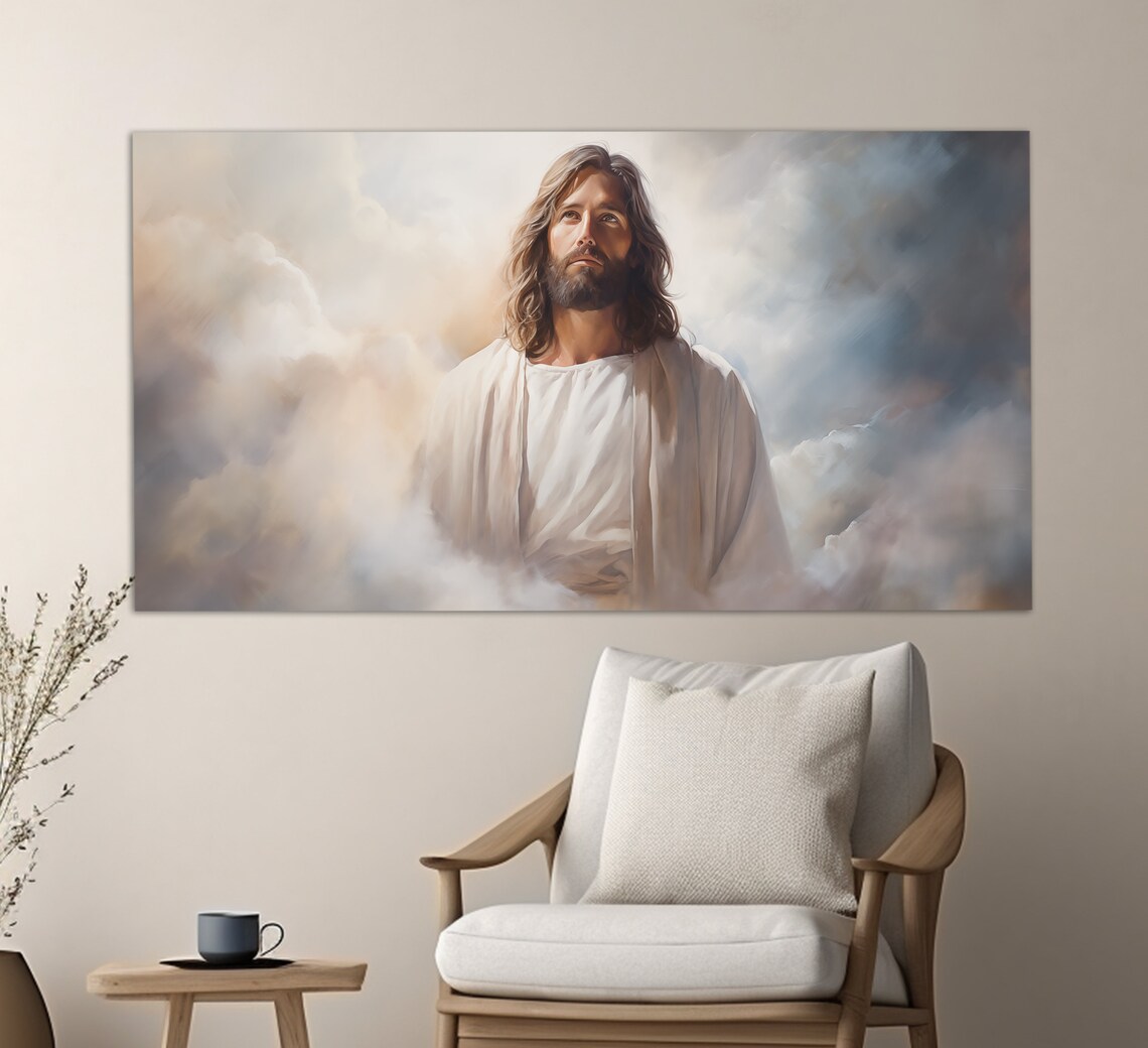 Jesus Christ Vintage Oil Painting Style Print - Image 4
