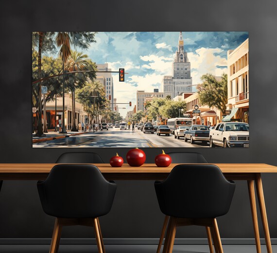 San Antonio Vintage Oil Painting Style Art Print