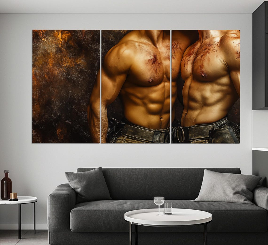 Mens Love Wall Art Abstract Lgbt Wall Art Gay Wall Art Lgbt Print Pride Wall Art Gay Bedroom Decor Lgbt Poster Gay Painting - Image 4