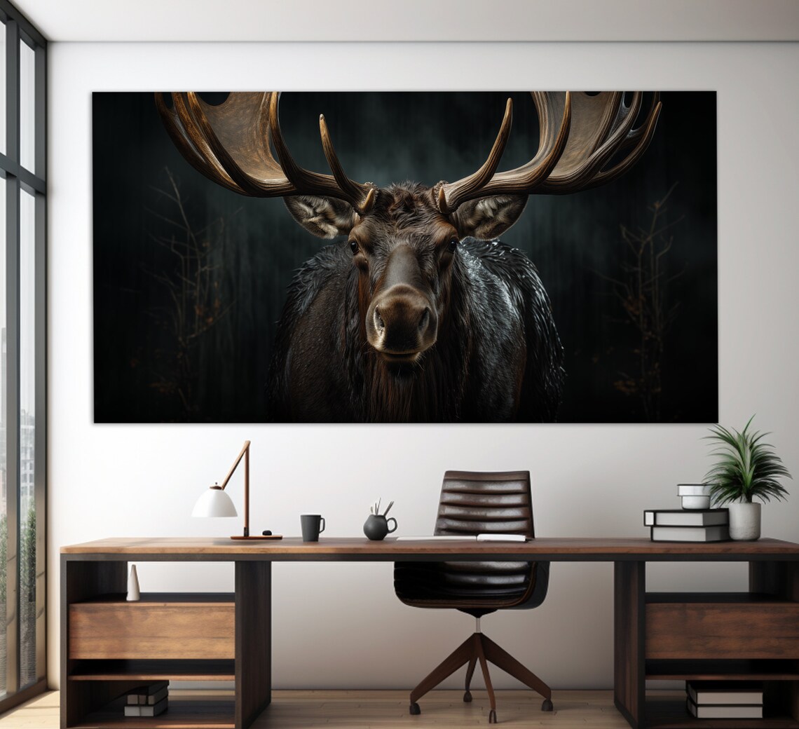 Moose Print, Mystical Animals Wall Art Poster - Image 3