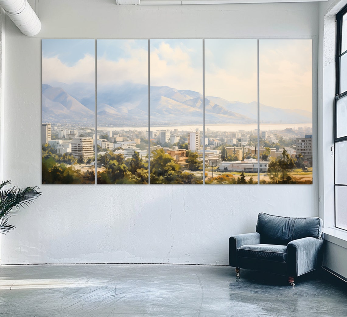 Tirana Print In A Vintage Oil Painting Style Abstract Tirana Wall Art Tirana Painting Albania Wall Art Albania Art - Image 5
