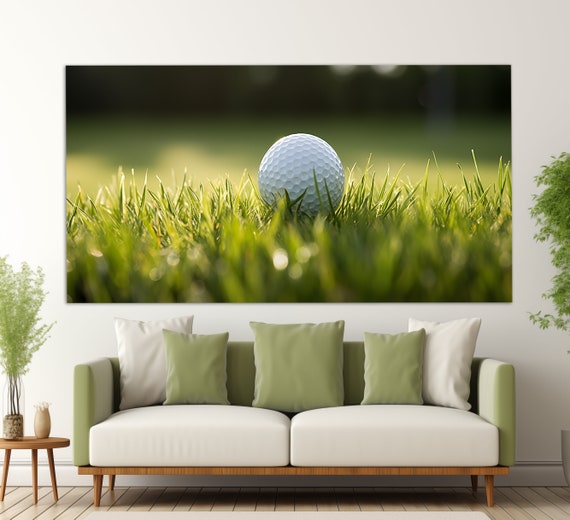 Golf Ball Close Up Print Golf Wall Art Golf Painting Golf Poster Golf Fan Gift Golf Club Decor Golf Player Gift