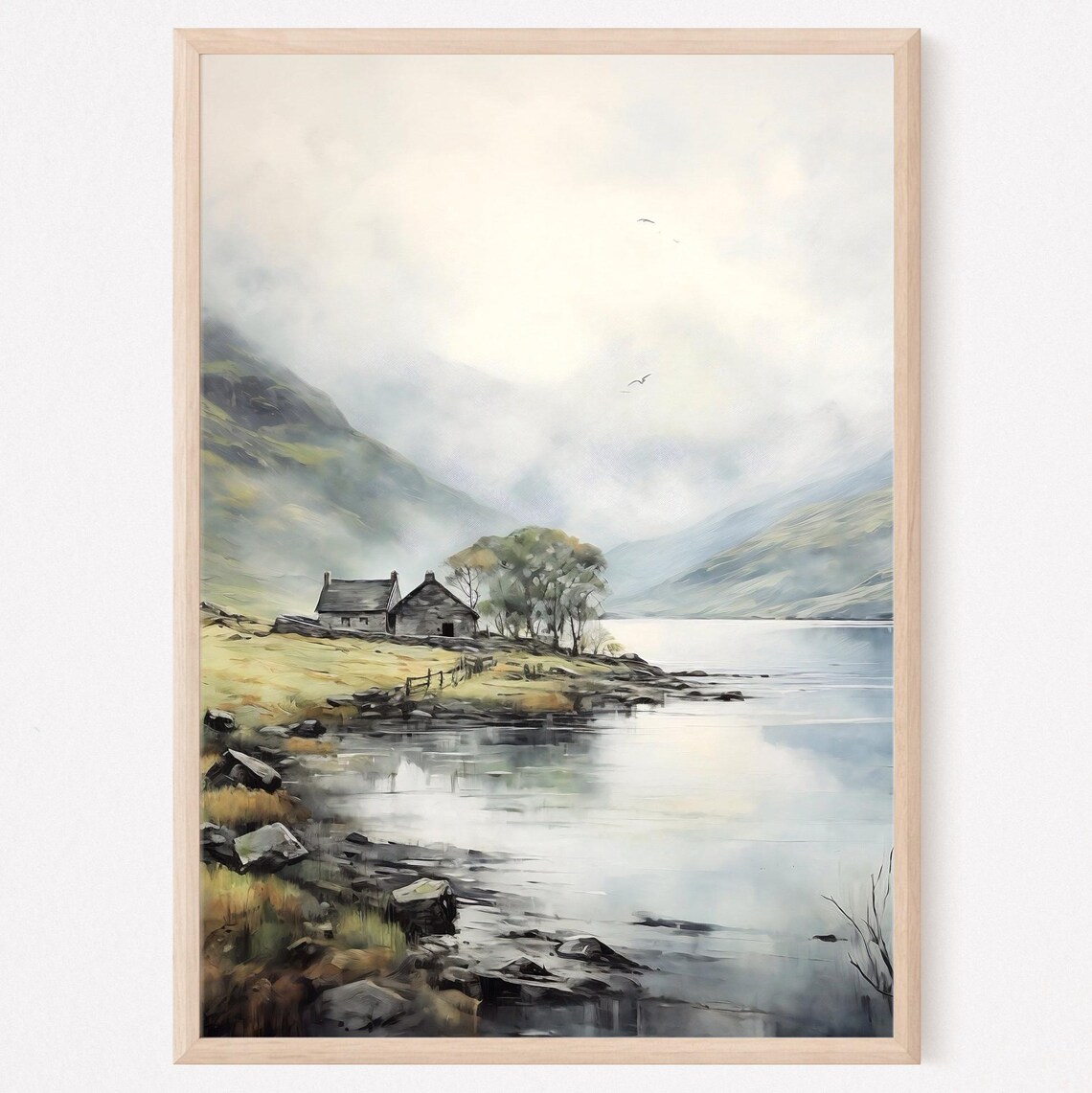 Ireland Landscape Print, Irish Cottage Art Print
