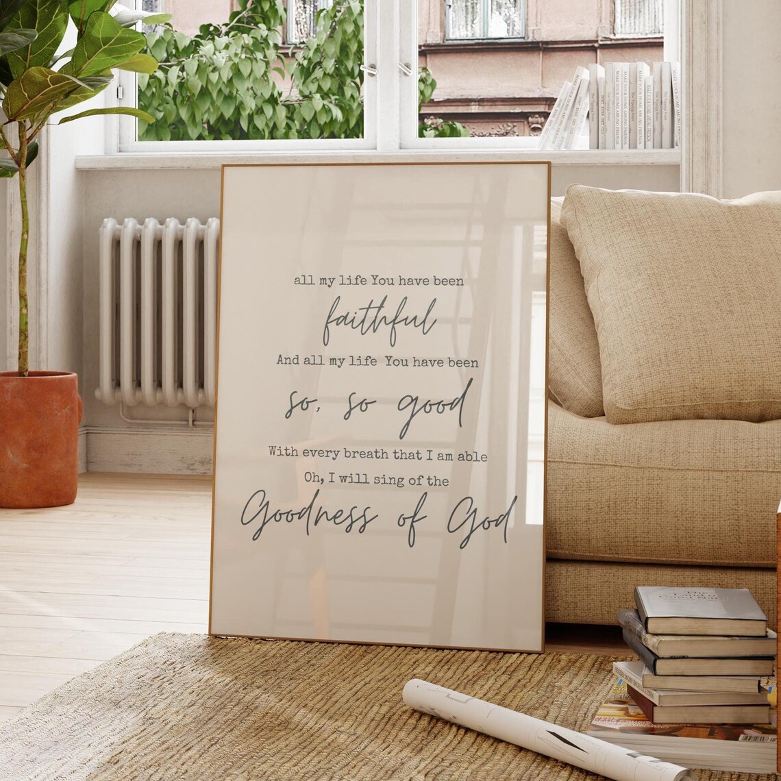 Goodness Of God Lyric Christian Praise Song Print - Image 2