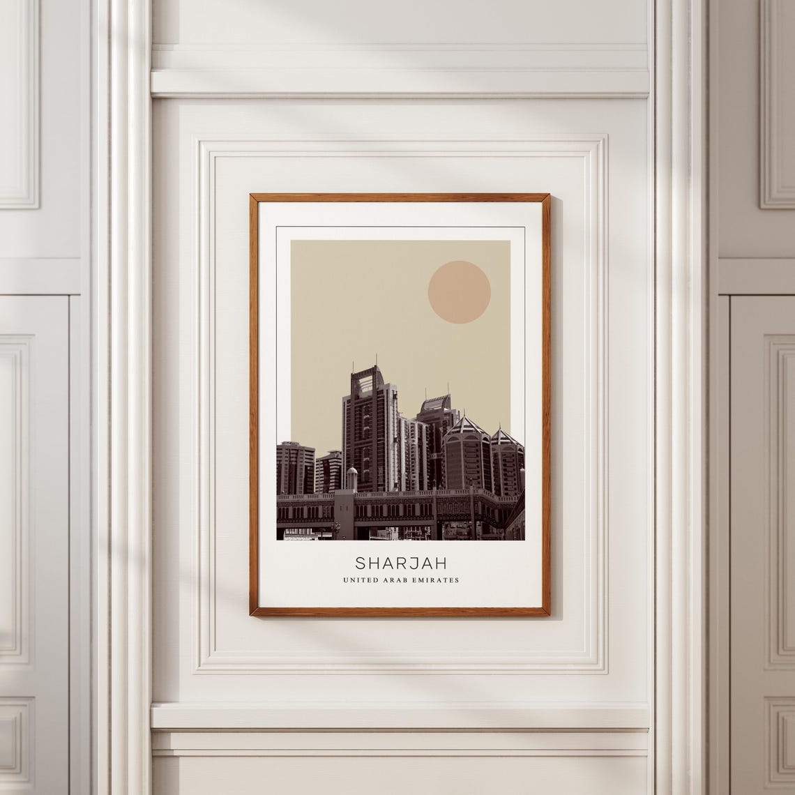 Sharjah United Arab Emirates Modern Skyline Minimalist Poster - Image 2