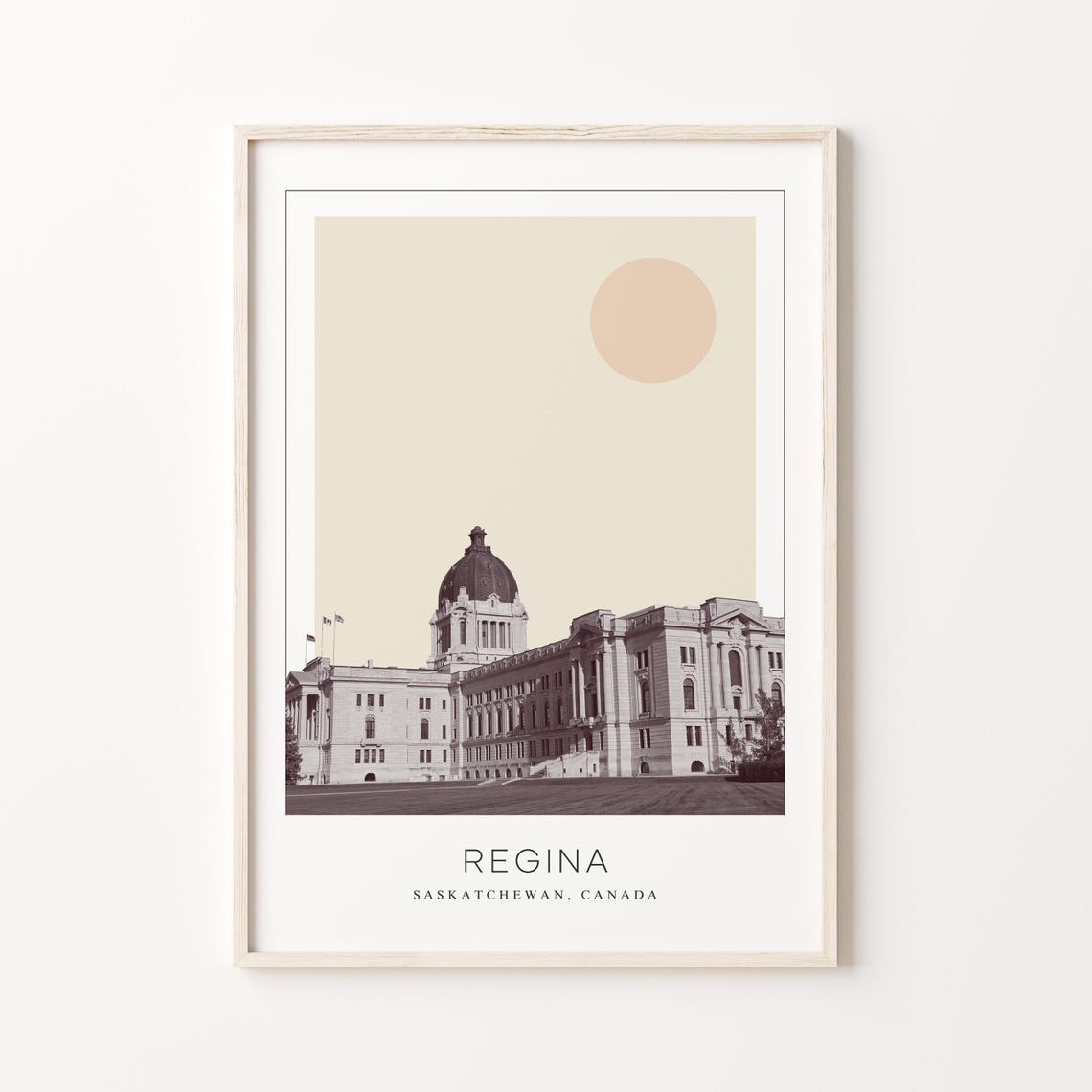 Regina Saskatchewan Legislative Building Dome Minimalist Travel Poster