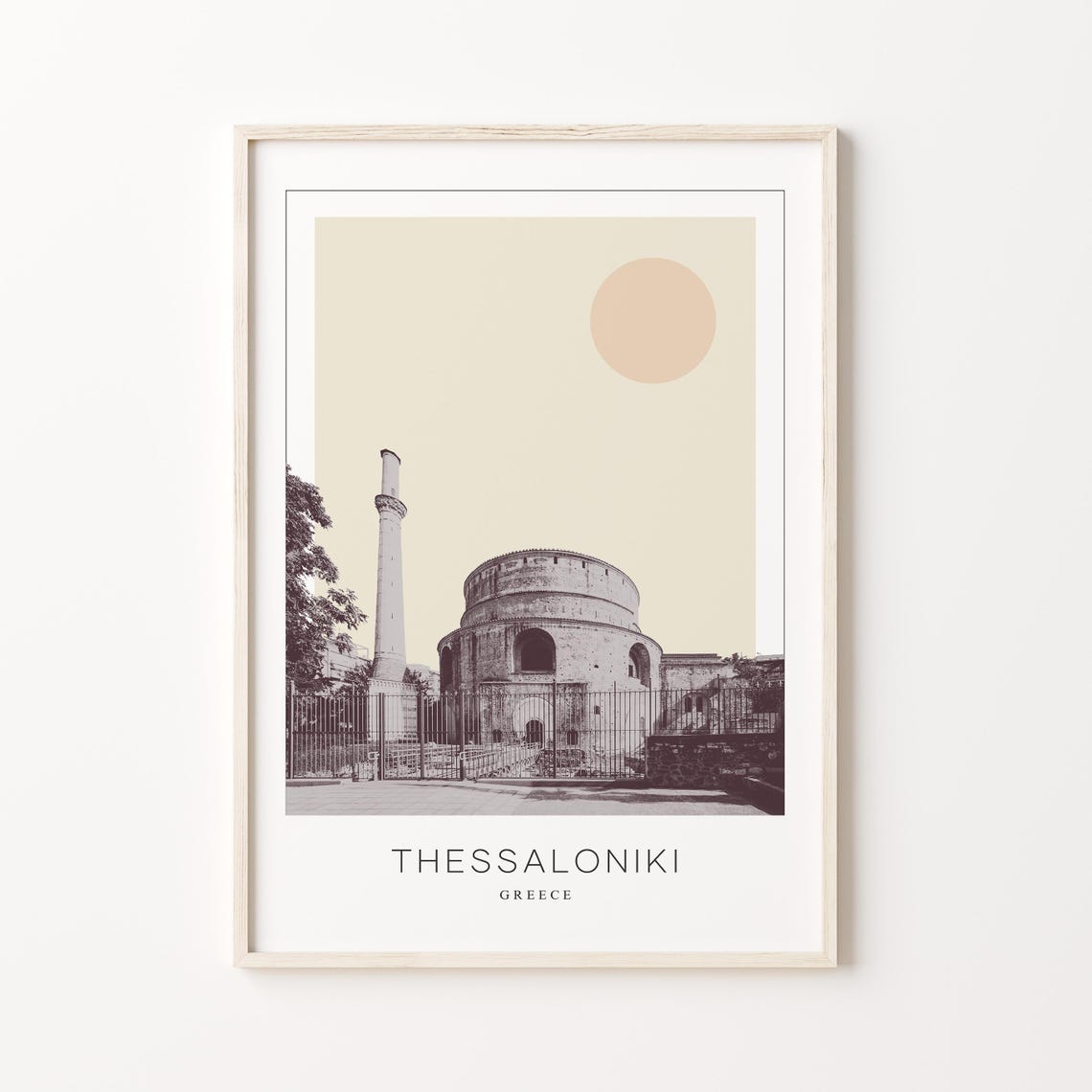 Thessaloniki Galerius Rotunda Minimalist Greece Travel Poster
