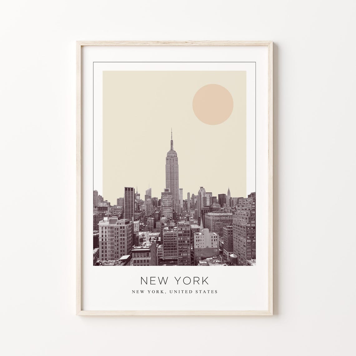New York Empire State Building Rising Over Manhattan Skyline Poster