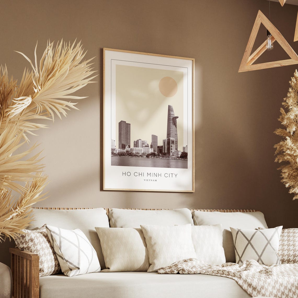 Ho Chi Minh City Bitexco Tower Skyline Minimalist Travel Poster - Image 3