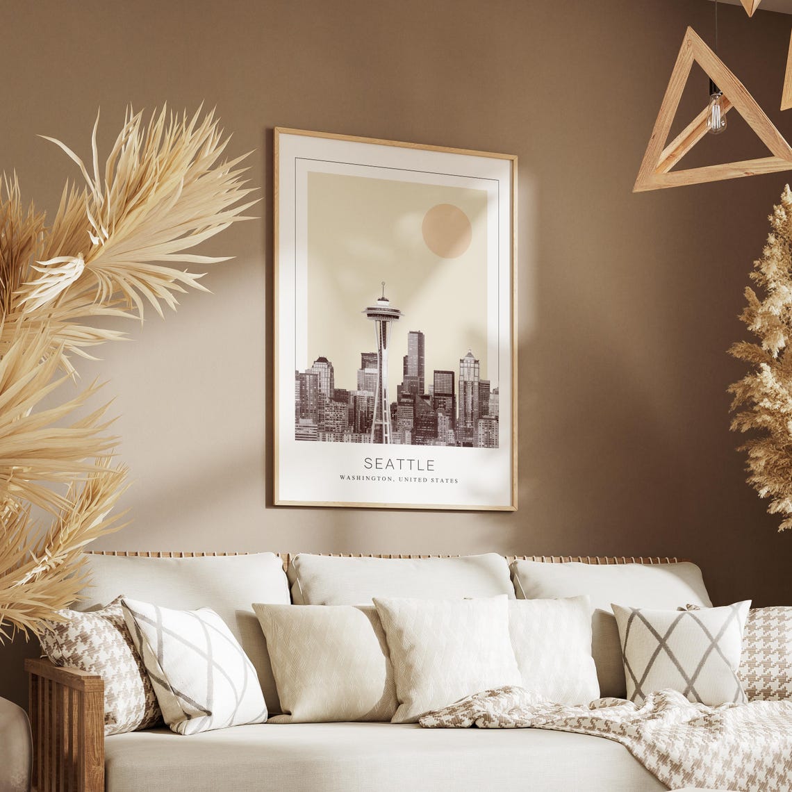 Seattle Space Needle Downtown Minimalist Washington Travel City Poster - Image 3