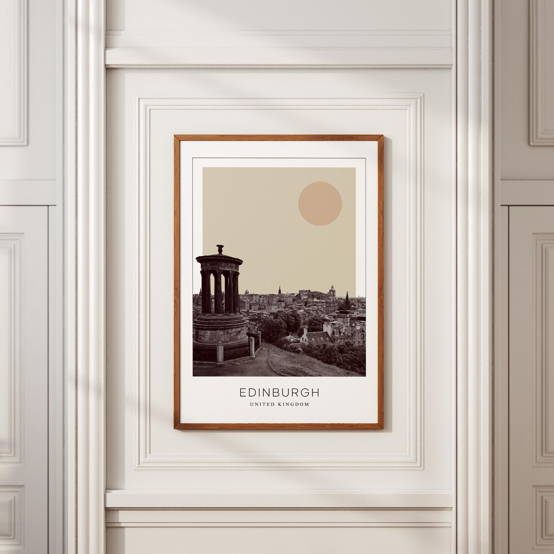 Edinburgh Calton Hill Monument Minimalist Scotland Travel Poster - Image 2
