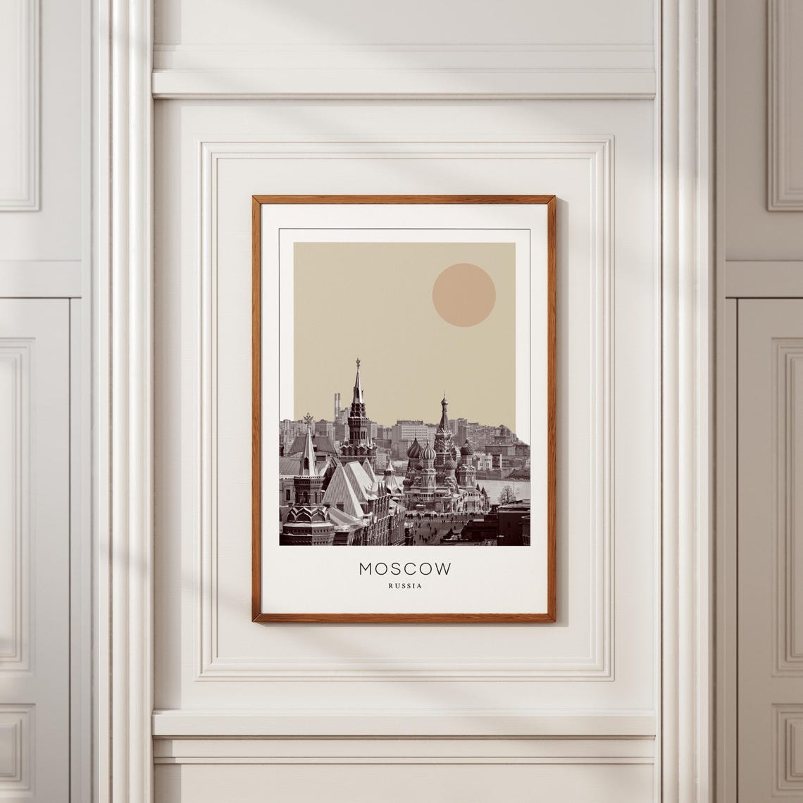Moscow Red Square Saint Basils Minimalist Russia Travel Art Poster - Image 2