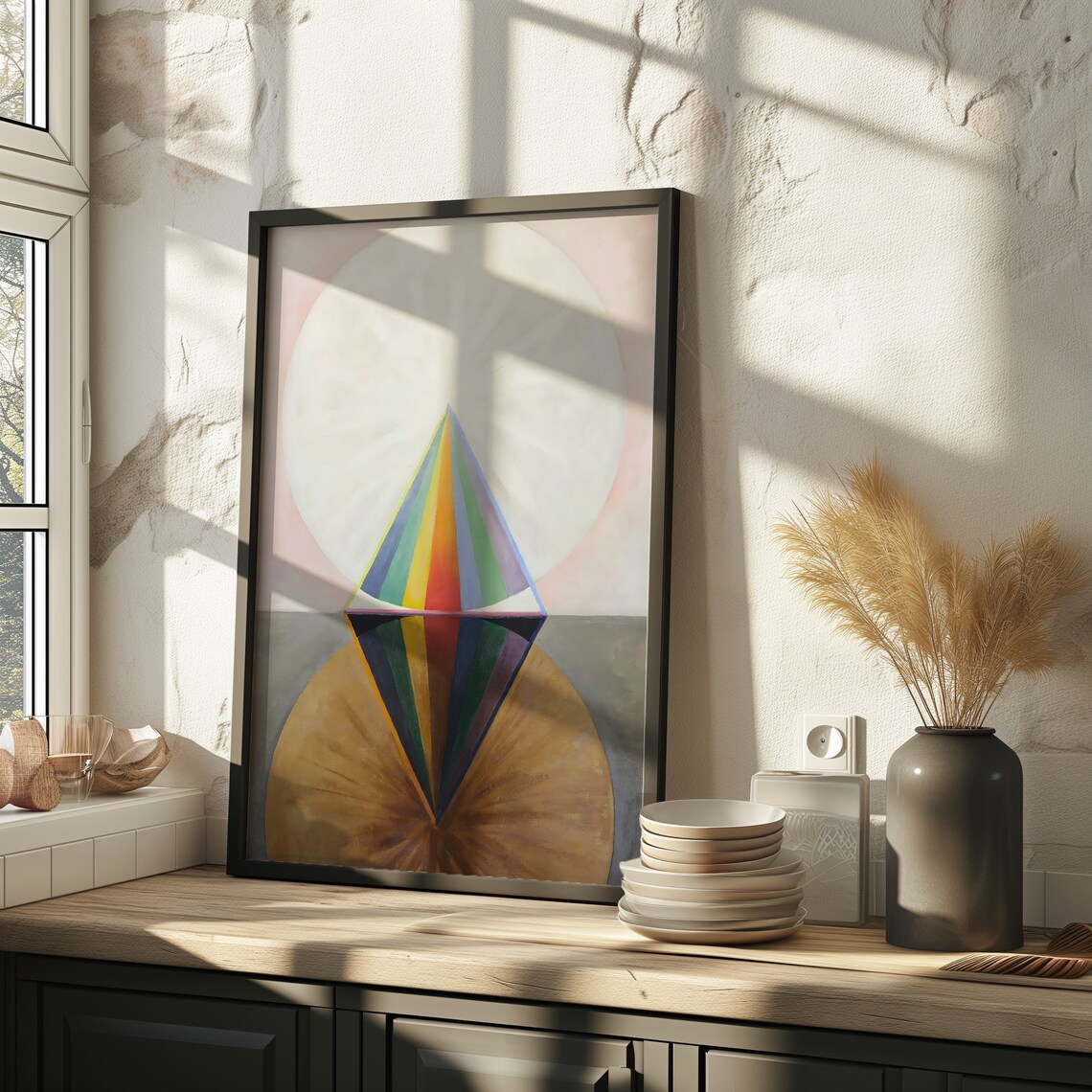 Hilma af Klint The Swan No 12 Rainbow Pyramid Spiritual Poster - Image 3