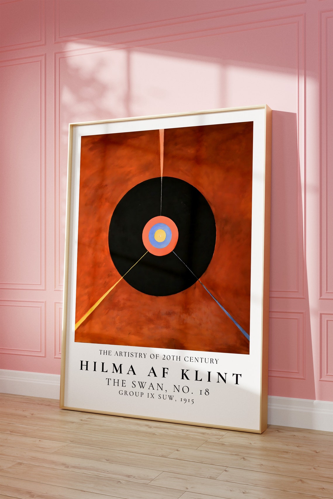 Hilma af Klint The Swan No 18 Cosmic Disc Orange Abstract Poster - Image 3