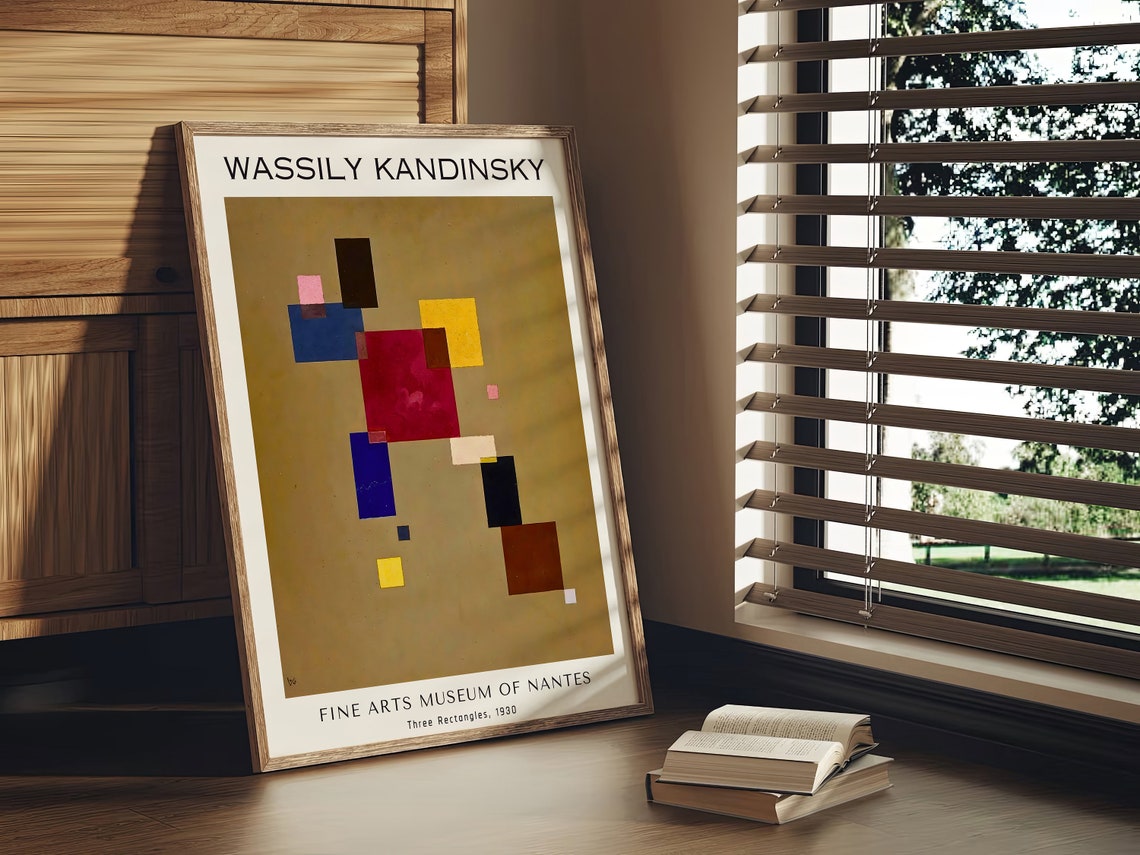 Wassily Kandinsky Three Rectangles 1930 Geometric Modern Art Print - Image 2