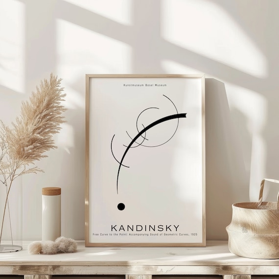 Wassily Kandinsky Free Curve 1925 Minimalist Abstract Line Art Print
