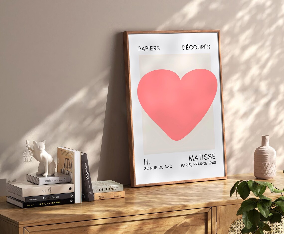 Henri Matisse Heart Boho Style Exhibition Poster Eclectic Prints Gallery Wall Art Retro Trendy Instant - Image 2