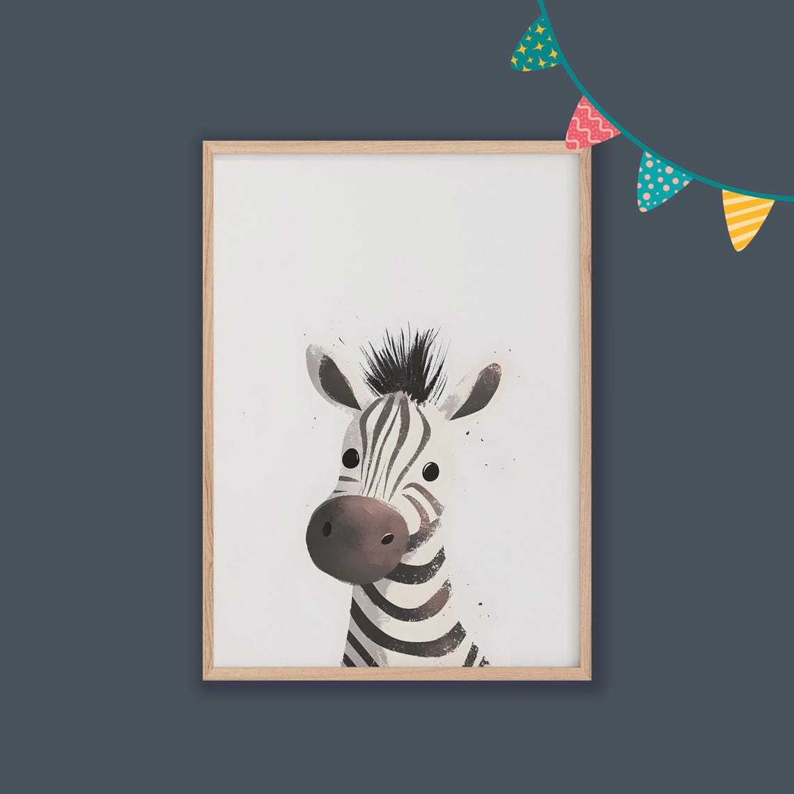 Zebra Nursery Decor Baby Room Wall Art Nursery Decor Prints Animal Boho Kids Room Decor Instant Playroom Print
