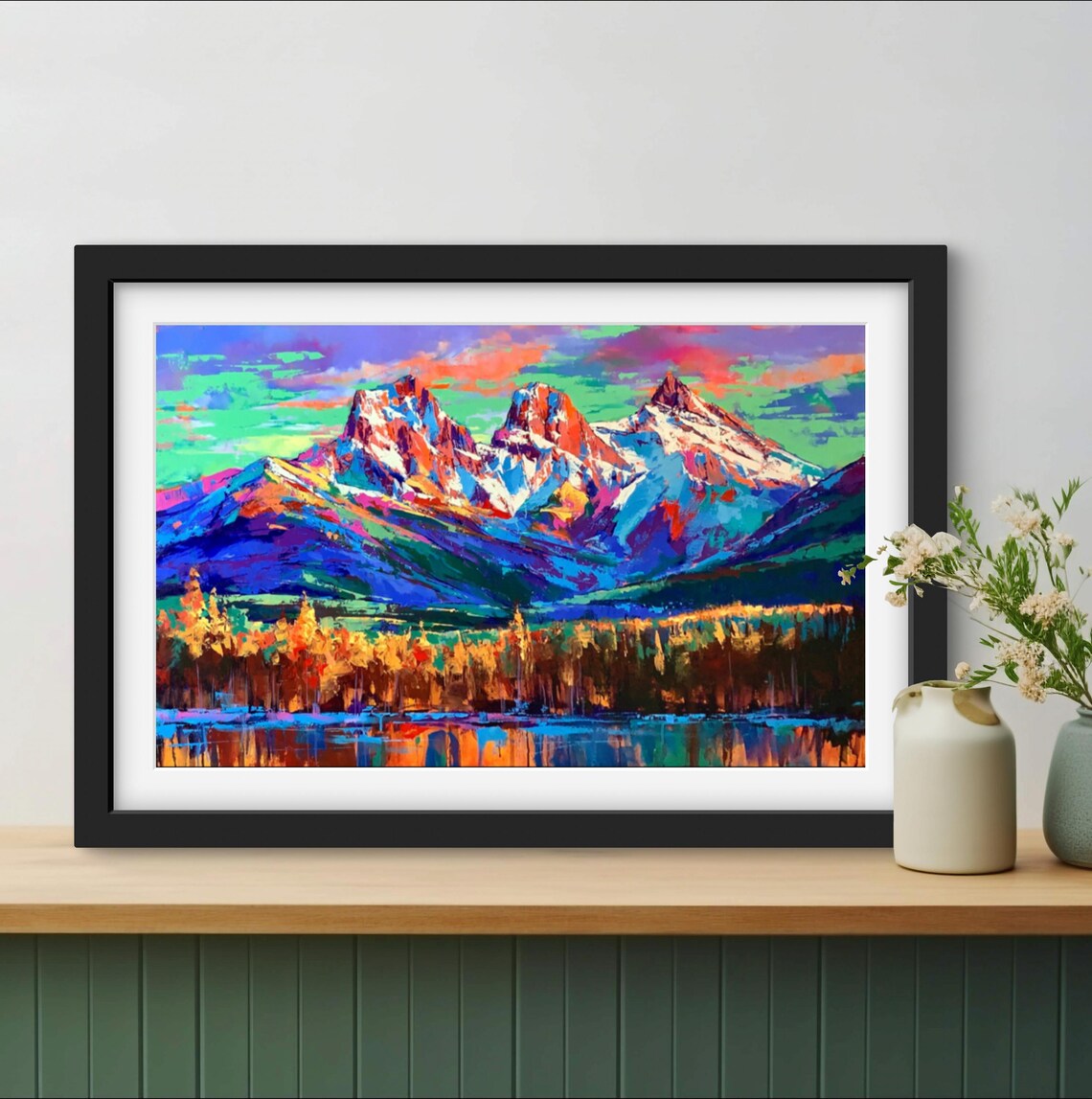 Three Sisters Canadian Rocky Mountains Art Print