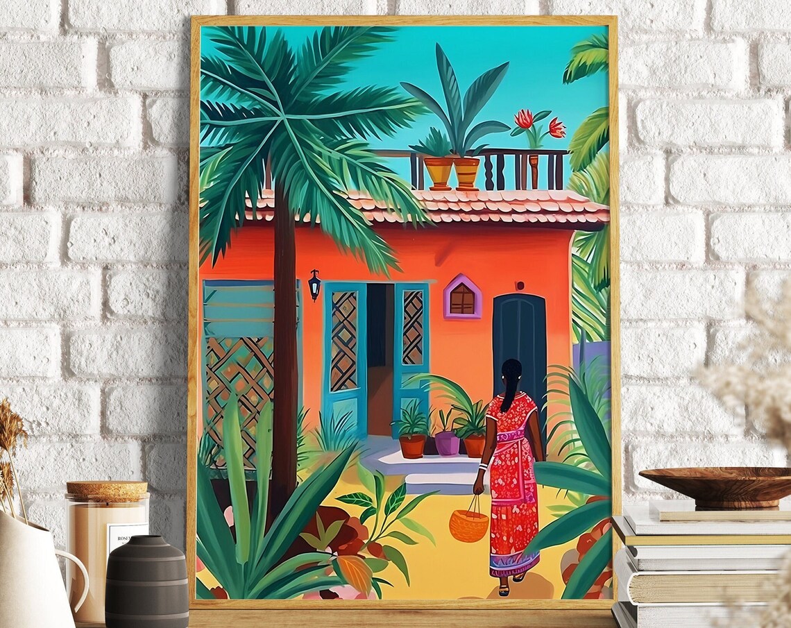 India Travel Illustration, India Travel Poster - Image 3