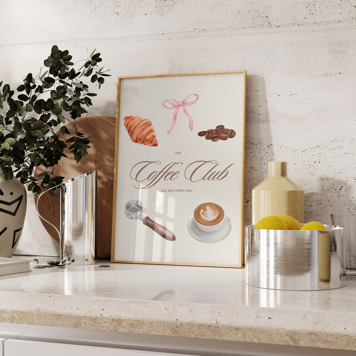 The Coffee Club Latte Poster, Kitchen Wall Art - Image 2