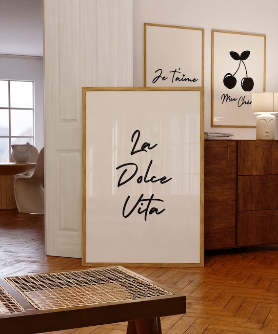 La Dolce Vita Italian Art Print, Italy Wall Decor