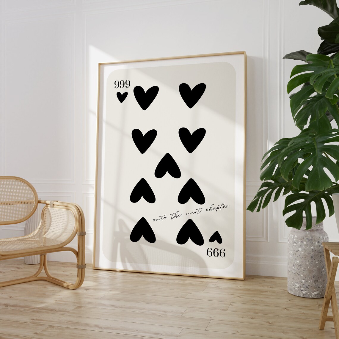 Angel Number 999 Playing Card Poster Art Print - Image 3