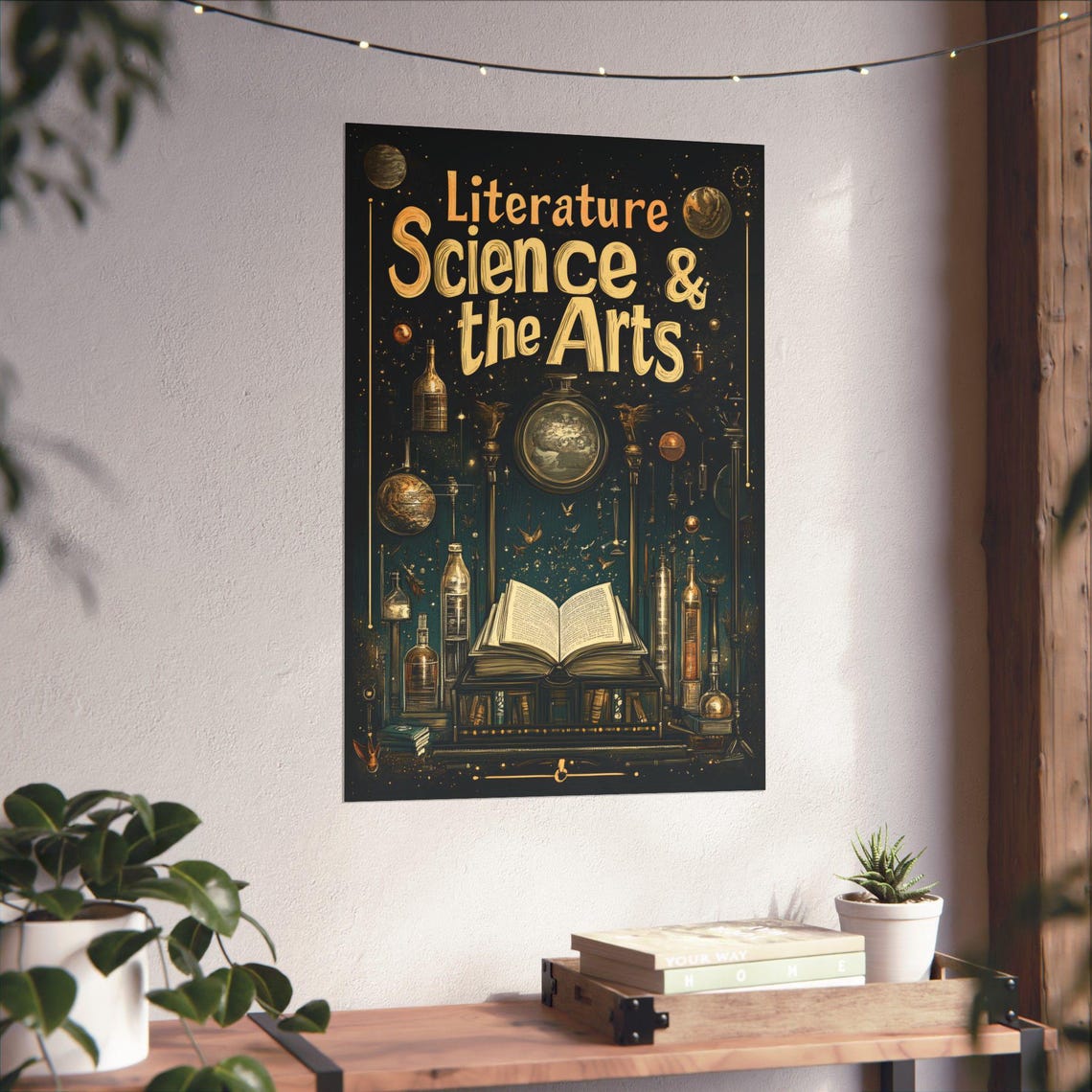 Literature Science and the Arts Vintage Celestial Book Poster - Image 4