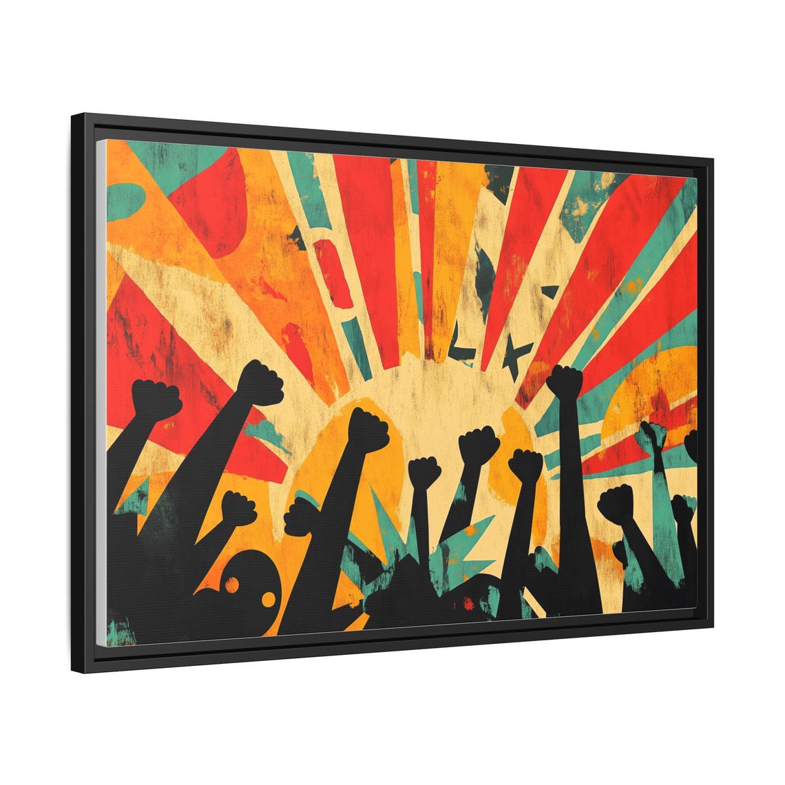 Bold Protest Art Eco Friendly Pinewood Framed Prints Stylish Wall Art Ready To Be Hung Support Labor Union Rights Workers Rights - Image 3