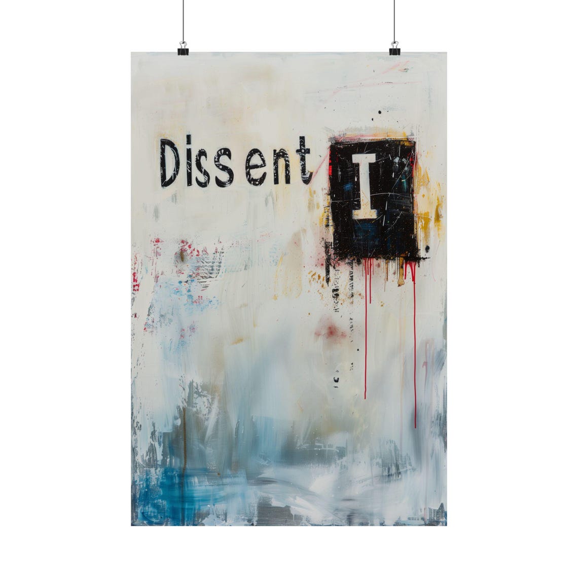 I Dissent Minimalist Abstract Political Statement Art Poster