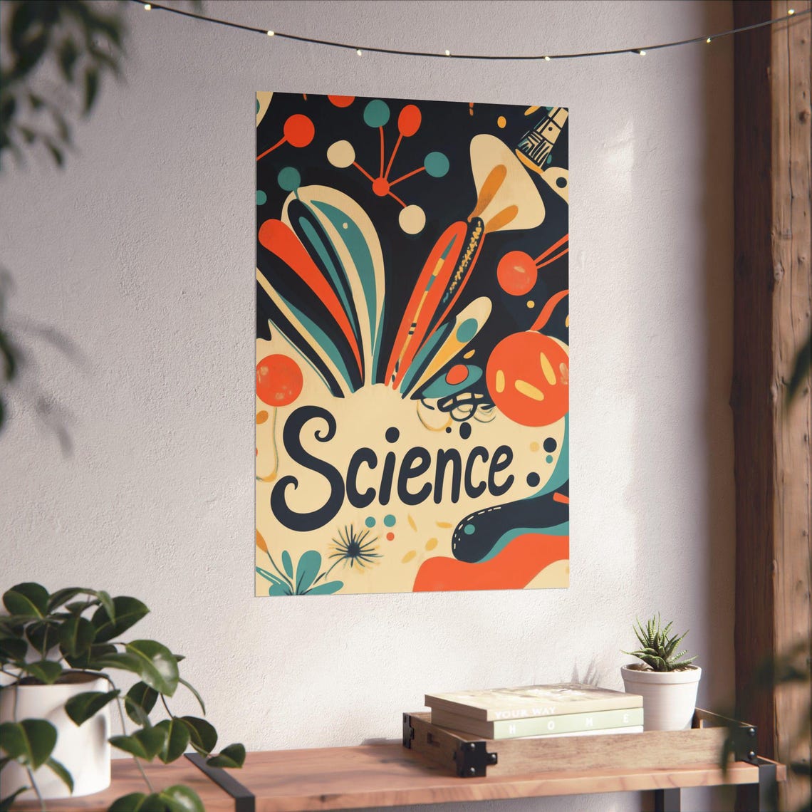 Science Mid Century Atomic Cosmic Abstract Fun Retro Art Poster - Image 4
