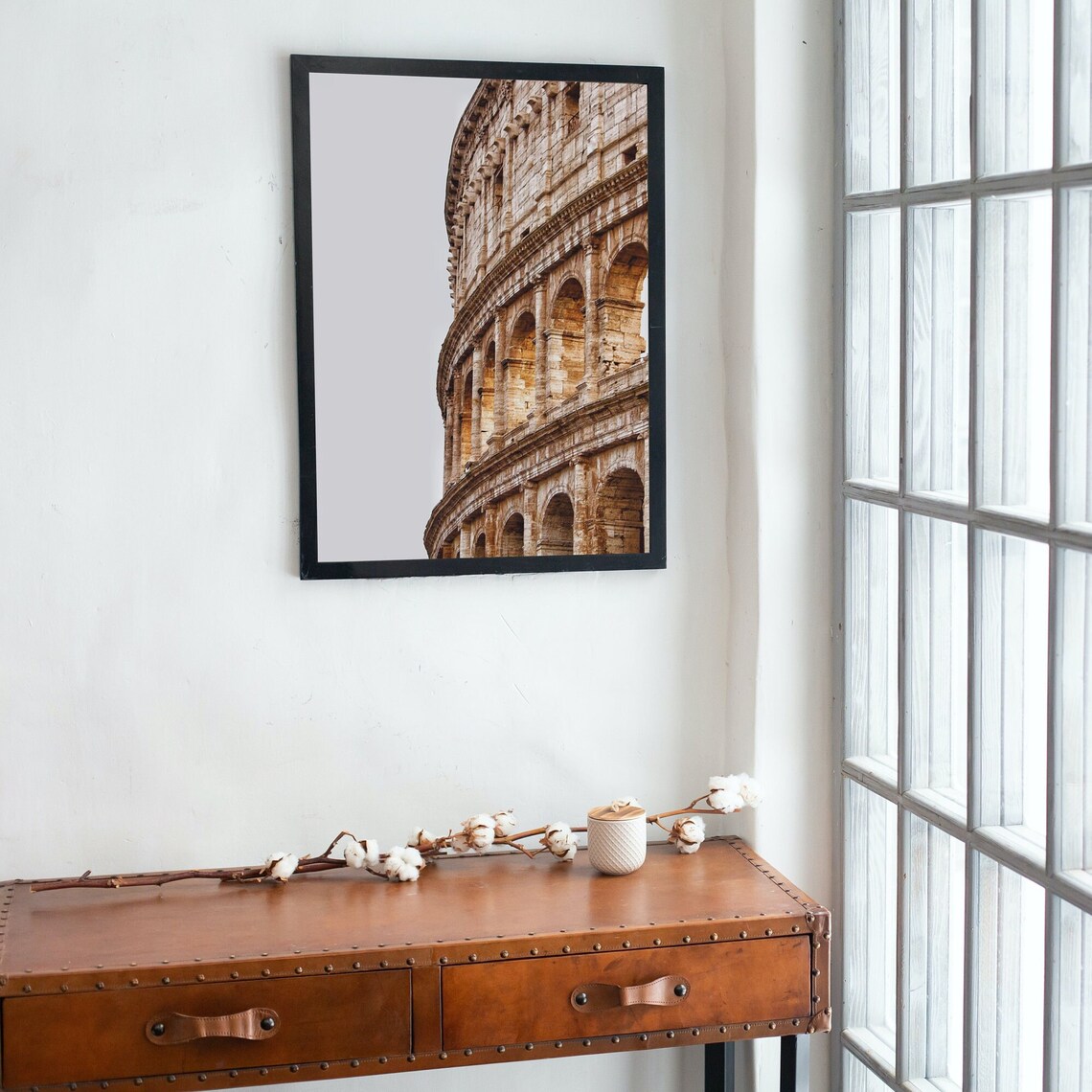 Rome Colosseum Close Up Golden Hour Ancient Italian Landmark Poster - Image 3